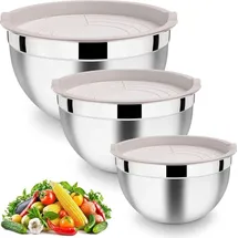 luxuskollektion Rührschüssel Set Salatschüssel Deckel 4.5L 2.7L 1.5L