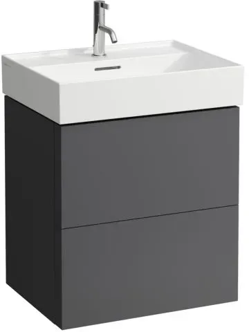LAUFEN Kartell Waschtisch-Unterschrank H4075690336421 58x60x45cm, 2 Schubladen, schiefergrau