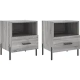 vidaXL Nachtschrank 2 Stk. 40 x 35 x 47,5 cm Grau