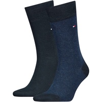 Tommy Hilfiger Herren Socken mit Label-Details im 2er-Pack Modell 'Birdeye', Marine, 39/42