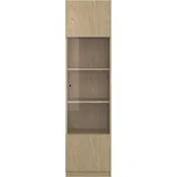 Gami Vitrine Iris mit 1 Tür 45 x 38 x 172 cm Beige