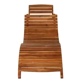 vidaXL Sonnenliegen 2 Stk. mit Tisch und Auflagen Massivholz Akazie