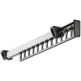 HÄFELE Ausziehbare Kleiderstange Kleiderbügel-Auszug aus Aluminium Kleiderbügelhalter für 12 Kleiderbügel Kleiderbügelauszug Kleiderauszug Länge 312mm 1 Stücke