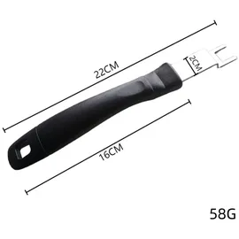 MuCoLa Grillrostheber 24 cm Edelstahl Braun/Schwarz/Silber/Weiß