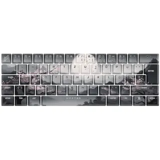 Nyfter - Premium Sakura V3 Keycaps ISO 60% und 75% Custom Keycaps ISO Layout für Mechanische Tastaturen (60%)