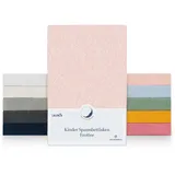 Laleni Frottee Spannbettlaken 40x90cm - Oeko-TEX Zertifiziertes Bettlaken, Faltenfreie Spannbetttücher für Kinderbett, Babybett und Moses Körbchen Rosa