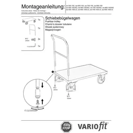 VARIOfit Schiebebügelwagen 1.030 x 600 mm