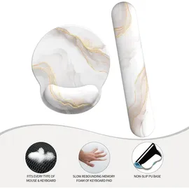 luxuskollektion Ergonomisches Mauspad mit Gelkissen Memory Foam Handauflage Weißer