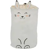 OTTO home Wäschesack OTTO HOME "Millisy", gelb, B:35cm H:50cm T:35cm Ø:35cm, Baumwolle, Polyester, Wäschesammler, mit Hasen-Motiv, Höhe ca. 50 cm
