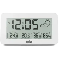 Braun BC13WP digitaler Wecker m. Wetterstation