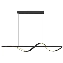 LED-Hängeleuchte Violino Opal/Schwarz max. 24 Watt