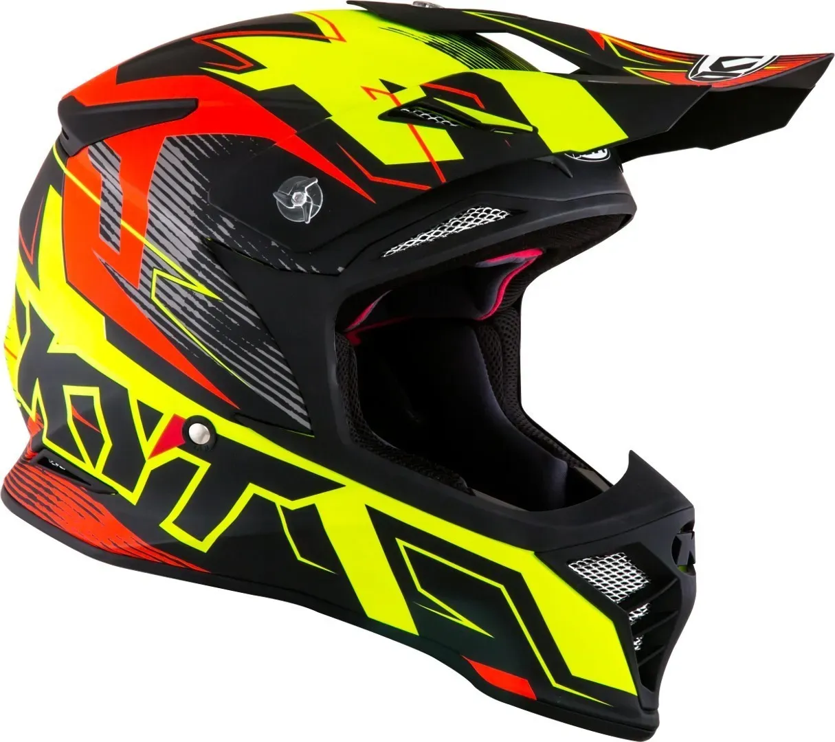 KYT Skyhawk Digger Motorcross helm, geel-oranje, S Voorman