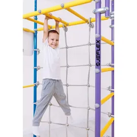 JEFlex Klettergerüst ClimbMaxx M3 blau-lila-gelb - Blau/Gelb