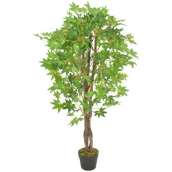 vidaXL Künstliche Pflanze Ahornbaum mit Topf Grün 120 cm
