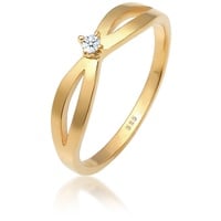 Elli DIAMONDS Verlobung Vintage Diamant (0.03 ct.) 585 Gelbgold Ringe Damen