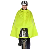 Tatonka Bike Poncho safety yellow) Größe M - Wasserdichter Fahrrad-Poncho aus recyceltem Polyester mit Sichtfenster Reflektoren und Packbeutel