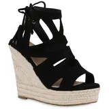 VAN HILL Keilsandaletten Damen Schwarz 36