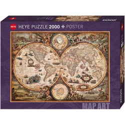 HEYE Puzzle Vintage World, 2000 Puzzleteile, Made in Europe bunt