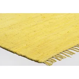 TEPGO Handwebteppich Dream Cotton Gelb 60 cm x 120 cm