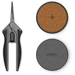 Gartenschere aus Edelstahl mit Reinigungsset, ergonomisches Leichtgewicht, gerade Klingen