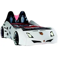 Xlmoebel Autobett Neues Kinderbett aus Holz im Stil eines Rennwagens (Autobett), Hergestellt in Europa weiß