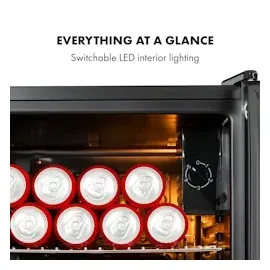 Klarstein Beersafe XXL Getränkekühlschrank (80 l, 830 mm hoch, Onyx)