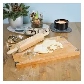 Dune Design DuneDesign Schneidebrett mit Ausguss 44x30x2cm Antirutsch Bambus Brett XL