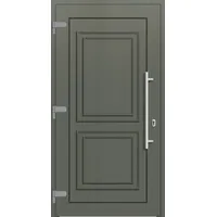 Haustür Kassettenoptik nach Maß "FREYA" 71 mm Quarzgrau RAL 7039 außen öffnend DIN links