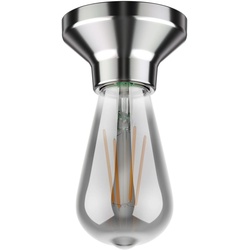 ledscom.de Deckenleuchte Elektra Porzellan silber + LED Lampe 240lm, extra-warmweiß