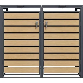 Estexo Mülltonnenbox 2 Türen anthrazit