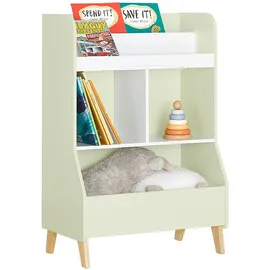 SoBuy Kinderregal KMB90 60 x 89 x 36 cm Kiefer grün-weiß