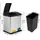 Songmics Mülleimer 30 l Silber/Schwarz