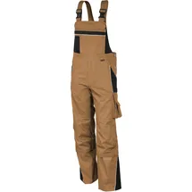 QUALITEX HIGH QUALITY WORKWEAR Latzhose PRO khaki/schwarz Damen: 46 Herren: 52