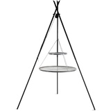 Cook King Premium Schwenkgrill „TIPI“ 210 cm - Doppelrost aus Edelstahl 80 cm + 40 cm