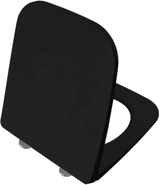 VitrA Universal Square WC-Sitz Superslim Wrap mit Absenkautomatik Schwarz Matt,207-483R009 207-483R009