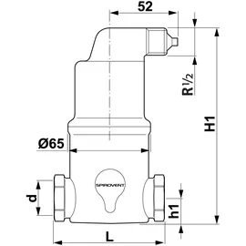 BWT Spirovent Mikroluftblasenabscheider Entlüfter DN20 3/4 Zoll