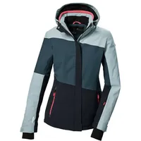 KILLTEC Damen Skijacke/Funktionsjacke mit abzippbarer Kapuze und Schneefang KSW 67 WMN SKI JCKT, hellpetrol, 40,