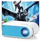 Nasin Mini Projektor, 1080P unterstützter tragbarer Filmprojektor, Heimkino und Außenbereich, kompatibel mit IOS, Android, Tablet, Laptop, TV Stick, Typ C, USB & HDMI, Bluetooth Proyector