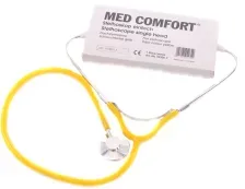 MED-COMFORT Flachstethoskop 09300-Y , 1 Stück, Schlauchfarbe: gelb