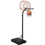 vidaXL Basketballständer Weiß 237-307 cm Polyethylen