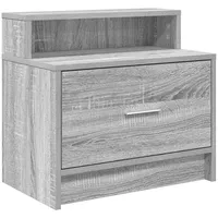 VidaXL Nachttisch mit Schublade Grau Sonoma 51x31x47 cm