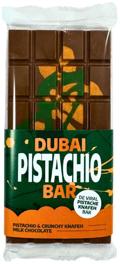 Dubai Schokolade - Pistachio Knafeh Vollmilch - Viral Dubai Bar Geruba Chocolade