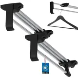 KOTARBAU® 2er Set Ausziehbare Kleiderstange 300 mm für Garderobenschrank Robust Silber