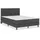 vidaXL Boxspringbett Dunkelgrau Stoff 140x200 cm