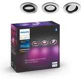 Philips Hue Centura Einbauspot rund 3er, aluminium