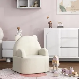 aiyaplay Kindersessel Bärenform 48 x 59 x 52 cm Textil beige