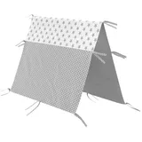 VitaliSpa Kinderbett Tipi 70 x 140 cm Baumwolle grau/weiß