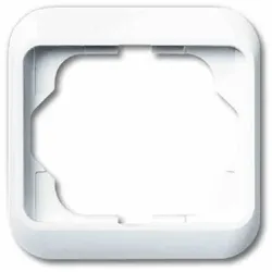 Busch-Jaeger ALPHA Rahmen, 1f, studioweiß, glänzend, Kunststoff, geeignet für Unterputz-Installation, Thermoplast