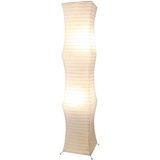 ACMHNC Stehlampe Wohnzimmer Papier, Warmes Licht Papierlampe Moderne Weiß Stehleuchte Schlafzimmer Mit Lampenschirm Aus Reispapier, 2Xe27 Fassung, Max.40W, 123CM Ecke Standleuchte Deco Lampe