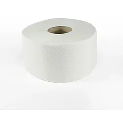Commerline 12 Rollen Mini Jumbo Toilettenpapier 2-lagig 393 Blatt 100% Recycling-Zellstoff Hochweiß